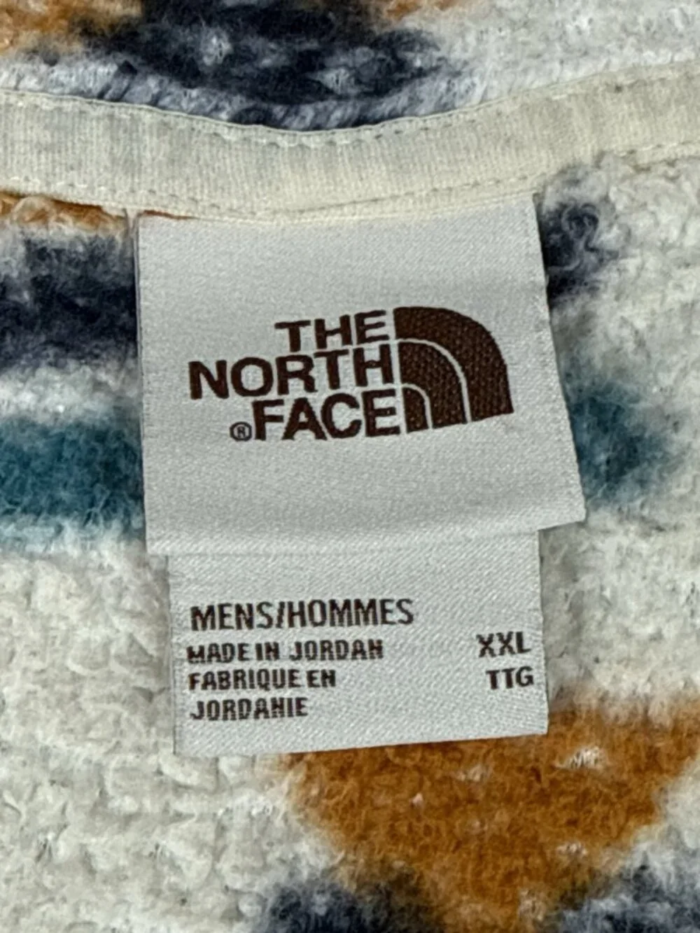 The North Face Campshire Sherpa Hoodie Aztec Print Men's XXL Fleece Pullover